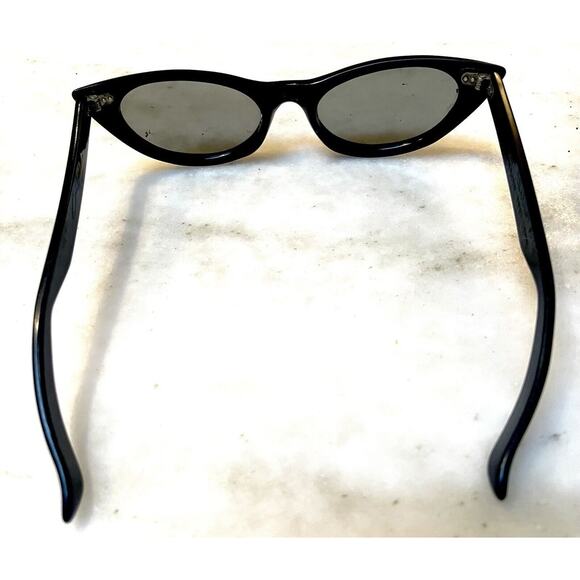 Vintage 1950-1960 Cat Eye Sunglasses Reflective Pearl Frame Pin Up Rockabilly - Picture 15 of 16